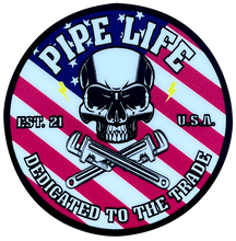 Load image into Gallery viewer, 2&quot; PipeLifeUSA Skull Logo Hard Hat Sticker
