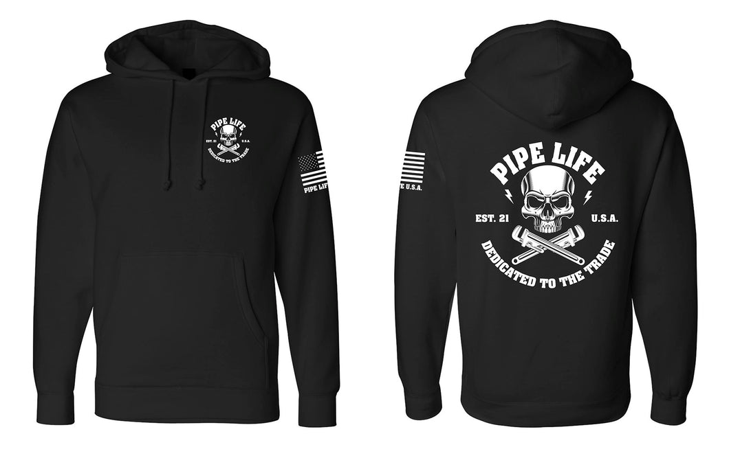 PipeLIfeUSA OG Skull Logo Pull Over Hoodie