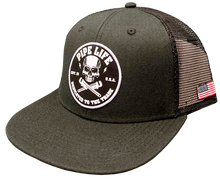 Load image into Gallery viewer, OG Skull Flatbill Mesh Trucker Hat
