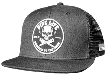 Load image into Gallery viewer, OG Skull Flatbill Mesh Trucker Hat
