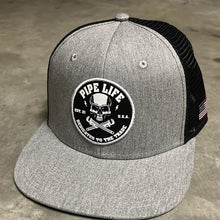 Load image into Gallery viewer, Heather Grey OG Skull SnapBack
